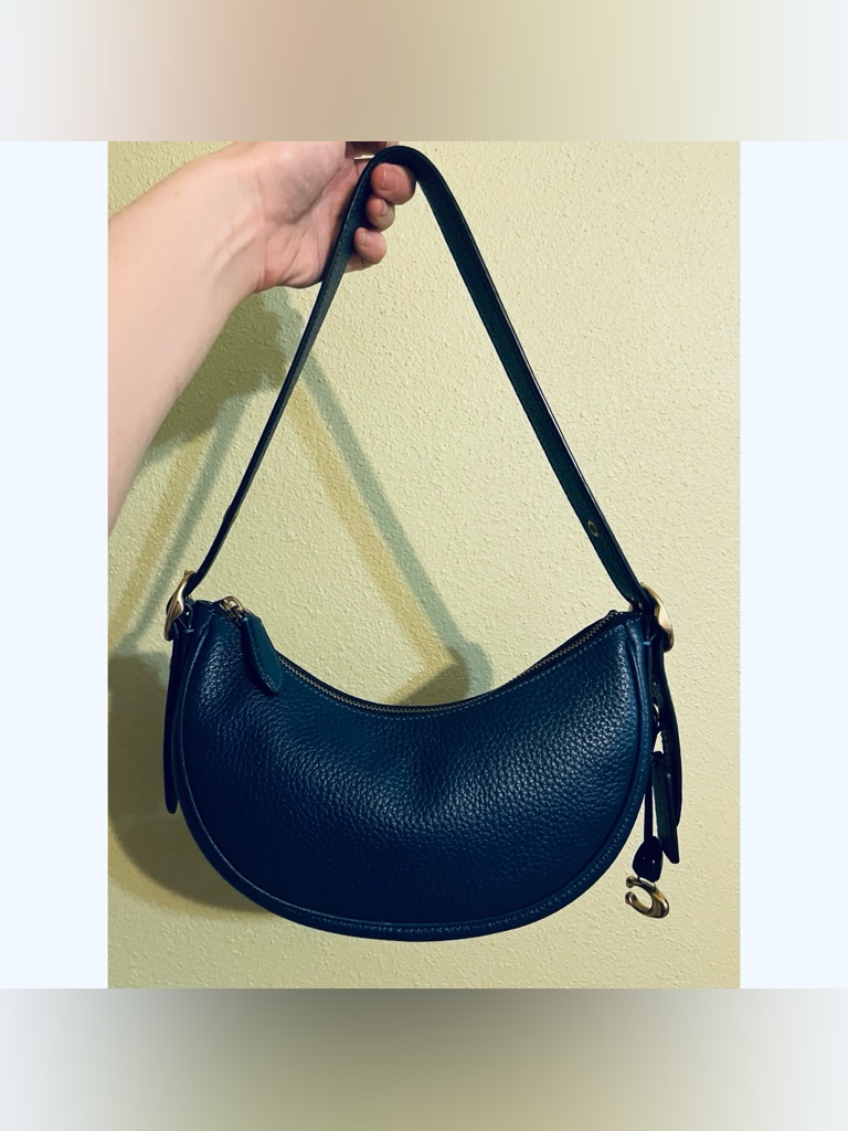 Coach Luna Purse In Rare “True Blue/Brass!”